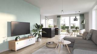 In de nieuwe woonwijk aan de Beekstraat – Begijnhofstraat in Astene bij Deinze bouwt Danneels deze moderne woning met 4 slaapkamers en een garage op het lot 221. <br /><br />Het is een halfopen bebouwing met 174 m² woonruimte en uitgerust met o.a. een geothermische warmtepomp, vloerverwarming, zonnepanelen en een ventilatiesysteem met warmterecuperatie.<br /><br />De woning wordt gebouwd met kwalitatieve en sterk isolerende materialen met het oog op een zo laag mogelijk energieverbruik voor verwarming, koeling en ventilatie. De woning wordt uitgerust met een geothermische warmtepomp, vloerverwarming, zonnepanelen en een ventilatiesysteem met warmterecuperatie.<br /><br />Danneels besteedt extra aandacht aan verfijning bij de architectuur en de afwerking, maar denkt ook aan een praktische indeling. Een open en lichtrijke woonkamer, volledig ingerichte keuken, 4 slaapkamers en een complete badkamer. De woning heeft verder nog een omheinde tuin met gezellig terras én een garage.<br /><br />In onze totaalprijs zijn mooie budgetten voorzien voor de keuken, badkamer, vloertegels, … van jouw keuze. Ook jouw oprit en het terras zijn inbegrepen. 