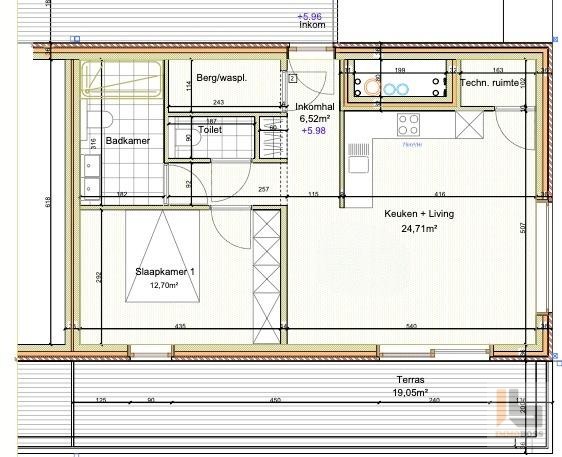 Nieuwbouwappartement met 2 slpks, terras en autostandplaats - foto 1