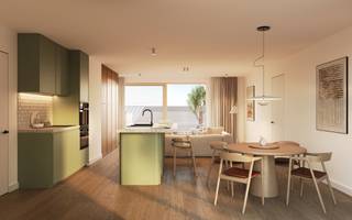 <p>Welkom in Brauda, een stijlvol nieuwbouwproject met slechts vijf appartementen en een handelsruimte, gelegen in de Sint-Markoenstraat in Wondelgem. Op de site van een voormalige bakkerij ontstaat een eigentijds woonproject waar architectuur, duurzaamheid en wooncomfort harmonieus samenkomen.</p><p></p><p>Brauda onderscheidt zich door zijn kleinschalige karakter en kwalitatieve afwerking. Elk appartement werd ontworpen met oog voor ruimte, licht en leefkwaliteit. De grote raampartijen zorgen voor een aangename natuurlijke lichtinval, terwijl de ruime terrassen een volwaardige buitenruimte creëren waar het heerlijk vertoeven is. De appartementen beschikken over doordachte indelingen en hoogwaardige afwerkingsmogelijkheden, afgestemd op de hedendaagse woonbehoeften.</p><p></p><p>Ook op energetisch vlak voldoet Brauda aan de hoogste normen. Dankzij de combinatie van een individuele warmtepomp, zonnepanelen en een BEN-uitvoering geniet u van een energiezuinige woning met een laag verbruik en optimaal wooncomfort. Hierdoor bent u niet alleen klaar voor de toekomst, maar geniet u ook van een aanzienlijk lagere energiefactuur.</p><p></p><p>Het project beschikt bovendien over private parkeerplaatsen, een afgesloten fietsenstalling, vuilnisberging en een aangename gemeenschappelijke groenzone.</p><p></p><p>De ligging vormt een absolute meerwaarde. Brauda combineert de rust van een residentiële woonomgeving met de nabijheid van Gent. Winkels, scholen, openbaar vervoer en belangrijke verbindingswegen bevinden zich in de directe omgeving, terwijl verschillende natuur- en recreatiegebieden zoals de Wondelgemse Meersen en het Ter Durmenpark vlakbij liggen.</p><p></p><p>Onder de geldende voorwaarden is aankoop aan 6% btw mogelijk, wat een aanzienlijk financieel voordeel kan opleveren.</p>