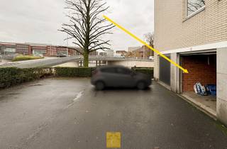 Afgesloten garagebox met kantelpoort. <br /><br /><strong>Afmetingen poort </strong>(b × h): 2,30 × 2,00 m<br /><strong>Binnenafmetingen </strong>(b × d): 2,50 × 5,31 m