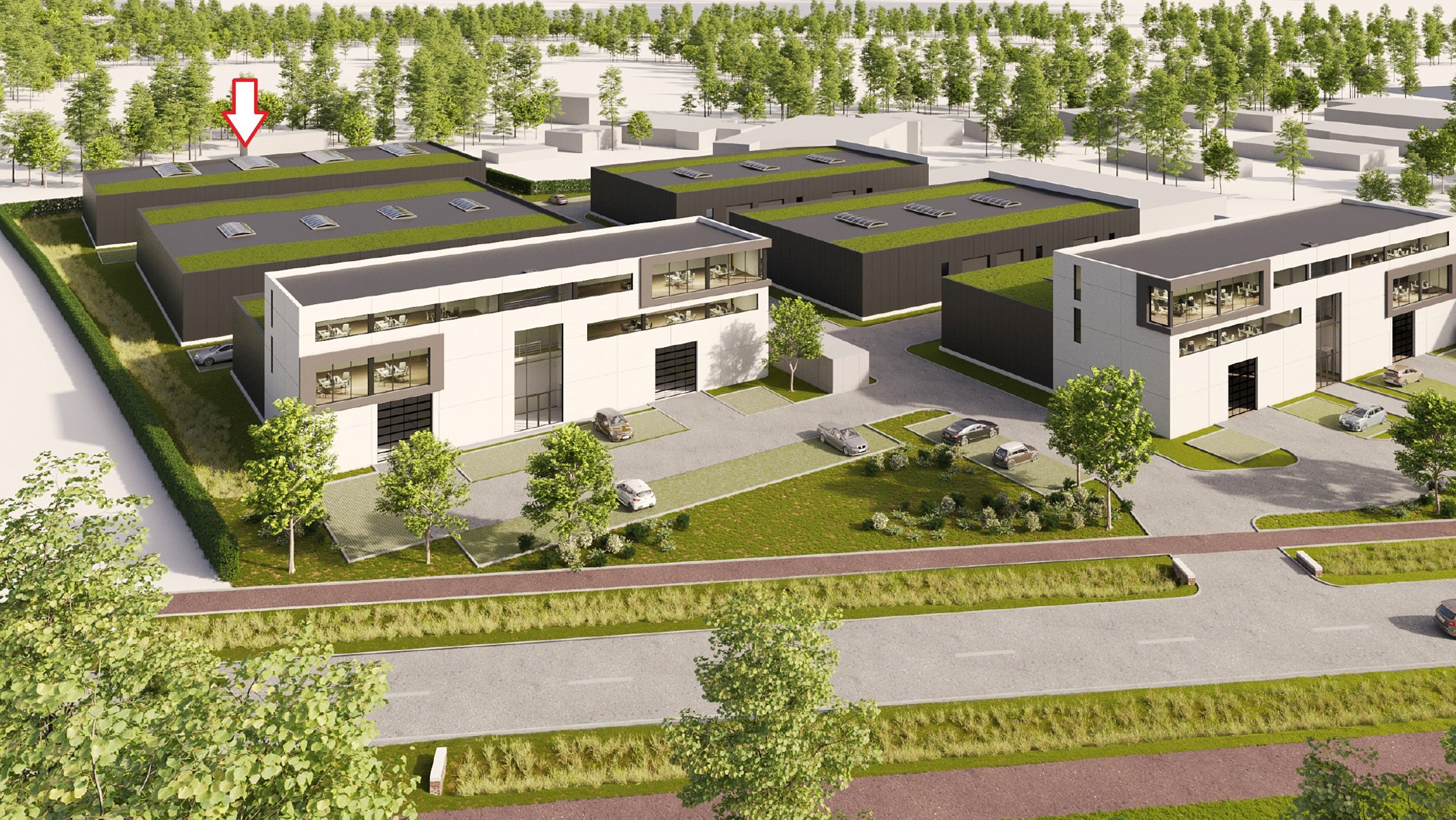 KMO unit (C3) van 305m², inclusief 2 open parkeerplaatsen - foto 1