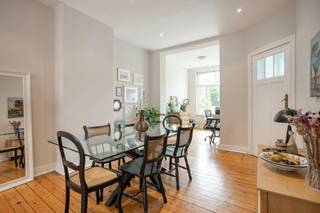 Discover this unique apartment (87m²) on the 2nd floor of a beautiful architectural building. Both the building and the iconic elevator are recognized Brussels heritage. You live in an extremely quiet street, near the Parc du Cinquantenaire and the Ambiorix Square.Authentic Charm & LightThe building exudes the coveted authentic atmosphere thanks to the solid wood parquet, the elegant curved windows and the original cast iron radiators.The living space is a beautiful three-part ensemble: one of the two original bedrooms (according to a permit) has been opened into a spacious, bright living room. At the very back is the quiet bedroom. The kitchen and the cozy terrace are fully south-oriented, so you can enjoy a lot of light.Modern Comfort & ExtrasComfort: The bathroom was completely renewed 10 years ago. Equipped with a recent individual gas condensing boiler.EPC: D (very beneficial for a historic building).Extra Space: Includes a private cellar and a “chambre de bonne” in the attic.Overview:- Surface 87m², 2nd floor- Bedrooms: 1 (previously 2)- Outdoor area: South-facing terrace- DESTINATION: Residential areaAre you looking for a ready-to-move-in apartment for sale in Schaerbeek that combines city life with authentic charm? Get in touch today for a viewing!Vaïk Géczyvaik.geczy@dewaele.com+32456721589