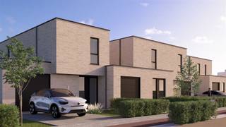 VERKOOP AAN 6% BTW mogelijk onder voorwaarden !Nieuwbouwproject van 5 ruime, moderne woningen met plat dak nabij het Centrum van Mol.Deze woningen...