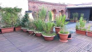 In het CENTRUM gelegen grote karaktervolle woning met dakterras en 20 zonnepanelen. . INDELING woning: ruime inkom en een bureau, op het 1ste verdiep: gezellige leefruimte met keuken, groot terras van 60m², en toilet. Op de 2de verdieping hebben we 3 slaapkamers, een ruime badkamer en een dressing. Handige grote zolder met extra mogelijkheden: extra kamer of hobbyruimte. EPC C.