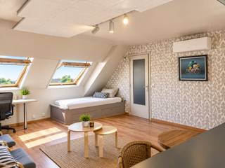Deze studio biedt alles wat je nodig hebt voor een comfortabel verblijf en wordt volledig bemeubeld verhuurd voor een korte periode van 6 maanden.<br /><br />Bij binnenkomst tref je een inkomhal met vestiairekast en berging, wat zorgt voor een praktische indeling en voldoende opbergruimte. De ruime woon- en slaapkamer is voorzien van een laminaatparketvloer en ingemaakte kasten.<br /><br />De ingerichte keuken is voorzien van de nodige toestellen en servies. Daarnaast beschikt de studio over een ingerichte badkamer. Een extra berging zorgt voor opslagmogelijkheden. <br /><br />Voor optimaal comfort is de studio voorzien van centrale verwarming en airconditioning. Het gebouw beschikt over een fietsenberging op het gelijkvloers en is uitgerust met een lift, waardoor toegankelijkheid gegarandeerd is.<br /><br />De huurprijs bedraagt €675 per maand, met vaste kosten van €40 per maand en is beschikbaar vanaf september 2026<br /><br /><br /><br />Ben je op zoek naar een volledig ingerichte studio voor een korte huurperiode? Neem dan snel contact met ons op voor meer informatie of om een bezichtiging in te plannen.