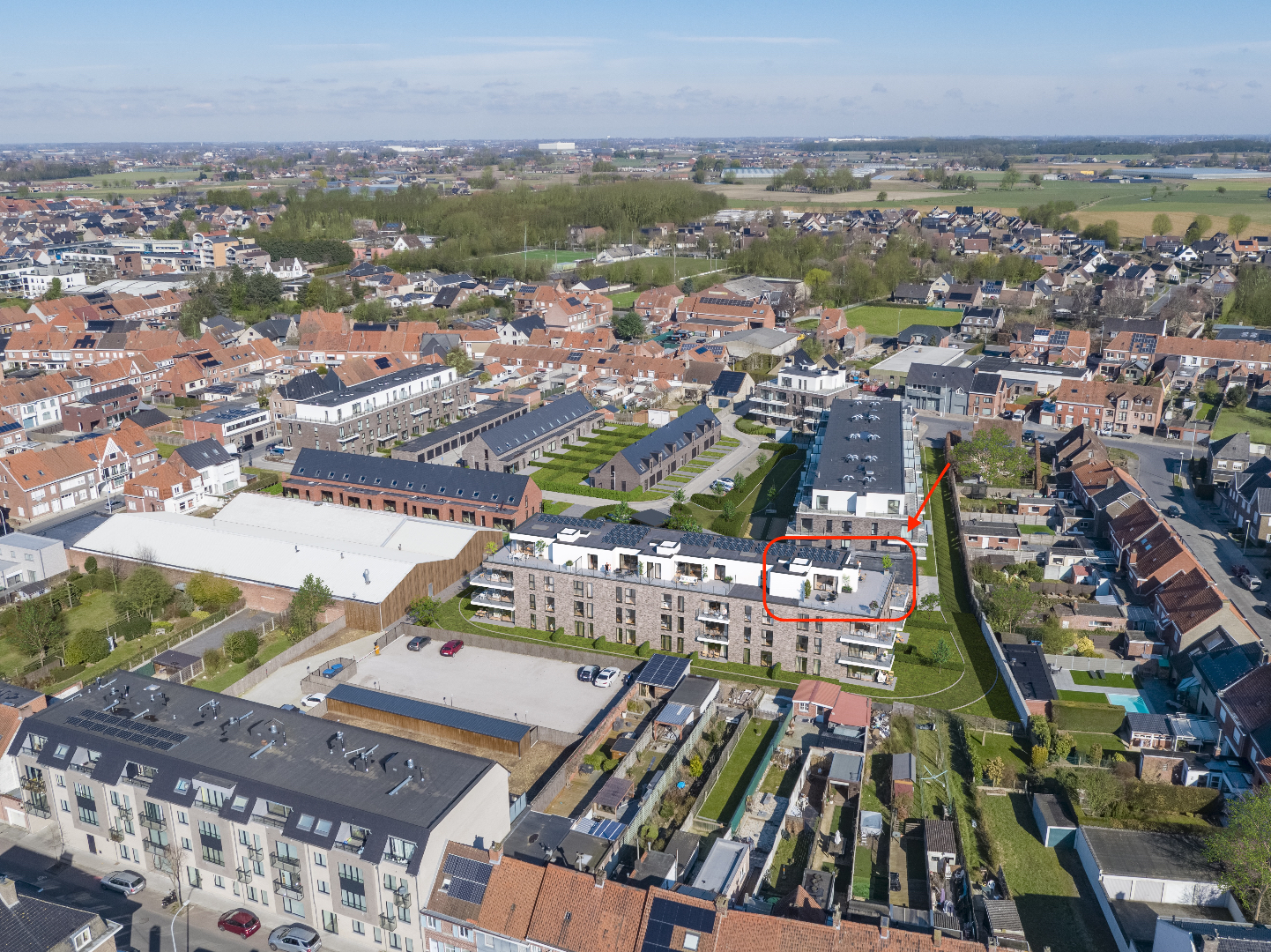 Penthouse (98 m2) te koop in Emelgem met een leefterras van 113 m2. - foto 5