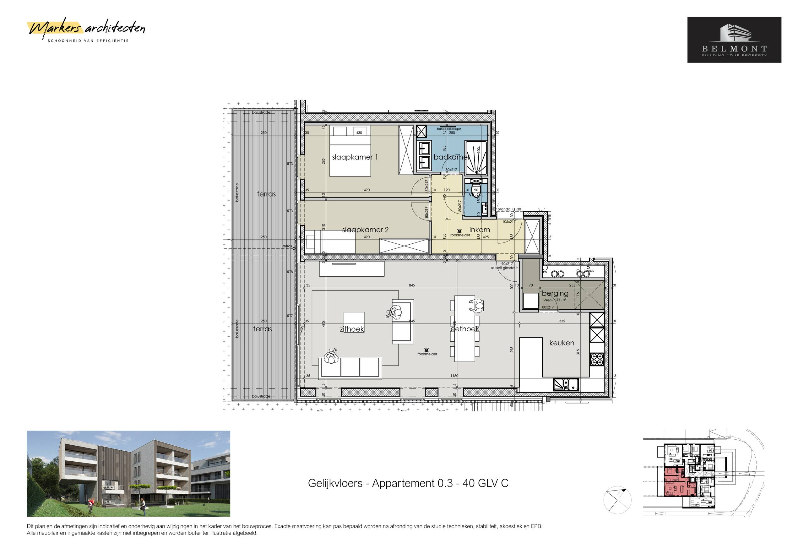 Appartement à vendre à Ypres avec 2 chambres - photo 3