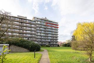 Dit appartement met 109m² bewoonbare oppervlakte ligt op de 7de verdieping van "residentie De Schinde" met een mooi zicht op de groene omgeving. In 2022 werd dit appartement gerenoveerd met een nieuwe keuken, badkamer en toilet.<br />Indeling: we komen binnen in de gezellige lichtrijke woonkamer (34m²). Aansluitend is er de ingerichte keuken (9m²). Het terras loopt helemaal om het gebouw door. De nachthal heeft toegang tot de berging, het toilet, de badkamer (5m²) met inloopdouche en wastafel dubbel in meubel. Verder zijn er de drie (17,5+14+9m²) slaapkamers en tenslotte zijn er nog twee handige ingemaakte kasten. In de kelder is er nog een aparte berging.<br />Troeven:<br />- Gerenoveerd in 2022<br />- Gunstige EPC label B<br />- Garagebox mee inbegrepen!<br />- Strategisch gelegen nabij winkels, scholen, zwembad en natuurgebied.<br />Momenteel is het appartement verhuurd. Lijkt deze eigendom iets voor u of heeft u meer gedetailleerde vragen? Neem dan snel contact op via 03 360 85 30!