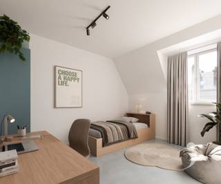 <p><span>Looking for a comfortable and move-in ready student room in Leuven? </span></p><p><span>At residence The Rise you will stay in a central location, close to the vibrant city center and a short distance from several campuses.</span></p><p><span>The rooms have a modern finish and a private bathroom with shower, toilet and sink. Ideal for those who like to combine privacy with student life. </span></p><p><span>In need of some relaxation? The inner garden offers a quiet place to unwind or sit together with fellow students.</span></p><p><span>This is also a practical place:</span></p><ul><li><span>Covered bicycle storage available </span></li><li><span>Stores, restaurants and entertainment nearby </span></li><li><span>Easy access to universities and train station </span></li></ul><p><span> </span></p><p><span>In short: an ideal base for a carefree student time in Leuven.</span></p>