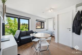 Instapklare studio te koop in de recent, volledig gerenoveerde residentie Den Dreef, vlak bij de ring van Leuven in Heverlee. Dankzij de ligging in tweede lijn geniet je hier van een bijzonder aangename en stille woonomgeving, volledig weg van het straatlawaai, terwijl alle voorzieningen toch binnen handbereik liggen.<br /><br />De studio bevindt zich op wandelafstand van het centrum van Leuven, openbaar vervoer, winkels en andere faciliteiten. Bovendien zijn de belangrijkste universitaire campussen, zoals Arenberg, het Sportkot, Gasthuisberg en de campussen in het centrum van Leuven, vlot bereikbaar. Hierdoor is dit pand uitermate geschikt voor studenten of als investering voor studerende kinderen.<br />Voor huidig academiejaar is deze studio verhuurd aan €700 + €60 kosten.<br /><br />Gebouwd in 2016 en perfect onderhouden, verkeert de studio in uitstekende staat. Ze beschikt over een praktische leefruimte met een slaaphoek, een keuken met kookplaten, dampkap, combi-oven, spoelbak en koelkast met vriesvak, evenals een privatieve badkamer met douche, lavabo en toilet.<br /><br />Met haar moderne afwerking, recente bouwjaar en topligging vormt deze studio van 22m² (volgens EPC) een interessante opportuniteit voor wie op zoek is naar een zorgeloze investering in Leuven.