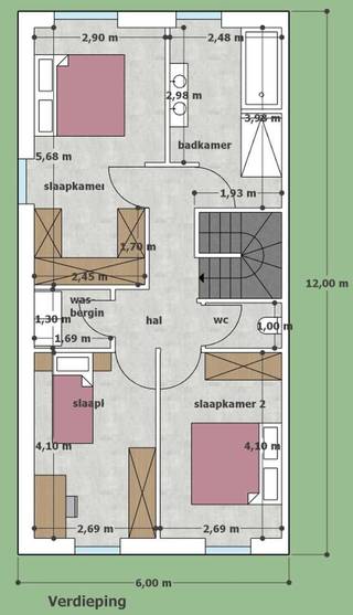 Moderne, nieuw op te richten half-open bebouwing in Bornem op een perceel van 1368m² bestaande uit: inkomhal, apart toilet, open volledig geïnstalleerde keuken, berging en lichtrijke woonkamer met zicht op de Zuid-Oost georiënteerde tuin. 1ste V: nachthal, berging/wasplaats, badkamer voorzien van een ruime inloopdouche, master bedroom met aansluitend een dressing en 2 slaapkamers. Als koper heeft u de mogelijkheid tot inspraak in de indeling en in de materiaalkeuze. De woning wordt gebouwd volgens de geldende EPB-normen (E-peil 30) met een ventilatiesysteem C+, centrale verwarming op aardgas en zonnepanelen. Er wordt gewerkt volgens de regels van de kunst met kwalitatieve materialen. De woning kan eventueel ook als ruwbouw winddicht worden aangekocht. Prijs exclusief registratierechten, BTW en notariskosten. In de tuin kan men in alle rust genieten van de mooie groene omgeving. Voor meer info of het lastenboek bel gerust het nummer: 03/435.74.80 Gvg/WgLk/Gmo/Gvkr/Vv. P-score: B - G-score: onbekend