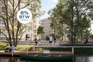 Dit hoekappartement van 99 m² met twee slaapkamers ligt op de zesde verdieping in residentie Oeverpoort en beschikt over een inkomhal met plaats...