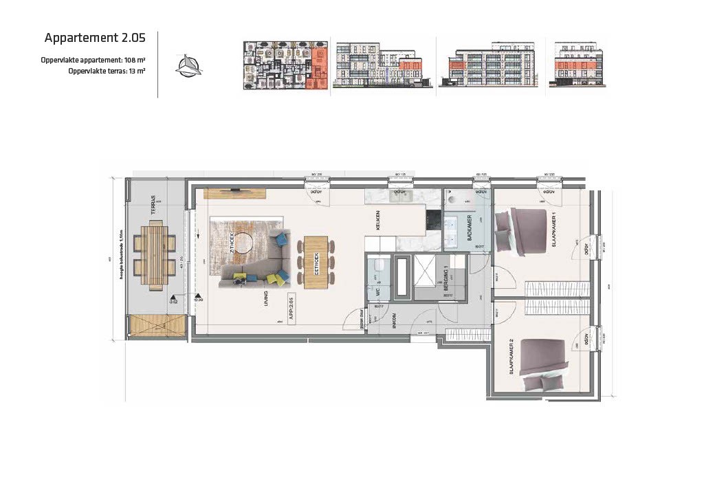 Appartement te koop in Wondelgem met 2 slaapkamers - foto 1