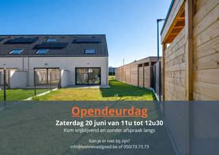 Binnenkort uw nieuwe energiezuinige thuis in een DOODLOPENDE STRAAT in Maldegem maken? Mis deze kans niet!<br /><br />Deze nieuwbouwwoningen zijn volledig instapklaar afgewerkt inclusief schilderwerken.<br /><br />De woningen scoren zeer goed qua energiezuinigheid (E-peil: 16) dankzij de GEOTHERMISCHE WARMTEPOMPEN met vloerverwarming op het gelijkvloers, ZONNEPANELEN, superisolerende beglazing, vloer- muur- en dakisolatie, ventilatie type D,…<br /><br />De keukens zijn voorzien van AEG kwaliteitstoestellen, composiet werkblad, .. .<br /><br />De woningen zijn gelegen op wandelafstand van verschillende supermarkten en vlakbij centrum Maldegem. Daarnaast is er een vlotte verbinding met Antwerpen via de N49 en met het binnenland via de E40 te Aalter.<br /><br />De leefruimtes en tuinen zijn allen zuid én zuidwest gericht, waardoor u steeds voldoende zon- en lichtinval geniet dankzij de grote schuiframen.<br /><br />Deze woning is de laatst beschikbare binnen dit project. Mis deze kans niet.<br /><br />Contacteer Bonne Vastgoed 7 op 7 via 050/73.73.73 of info@bonnevastgoed.be