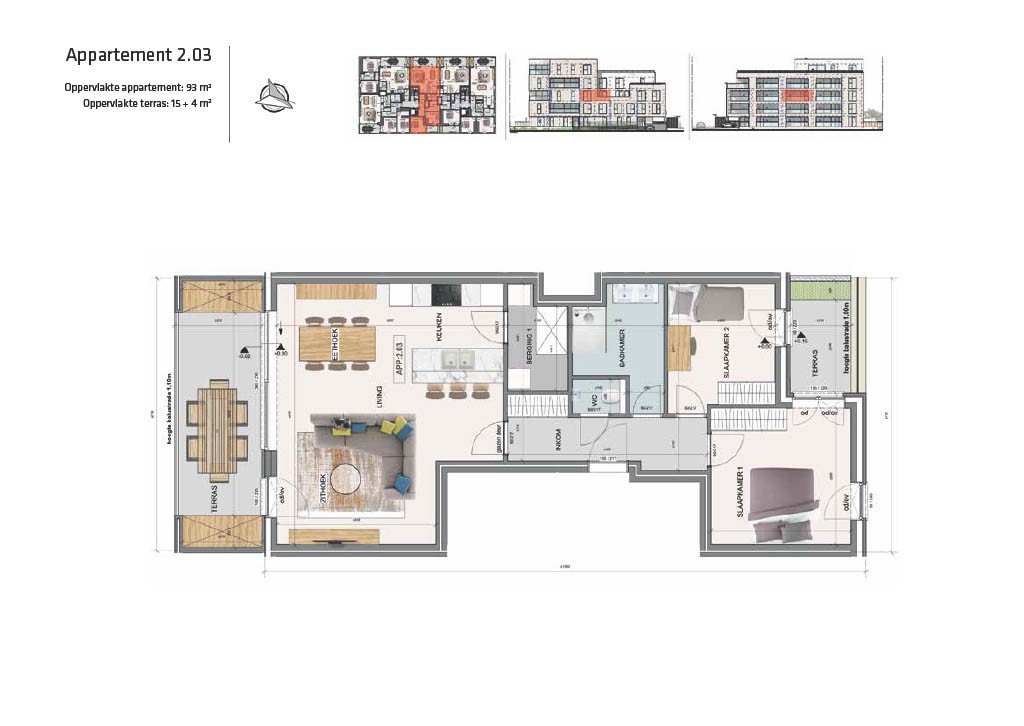 Appartement te koop in Wondelgem met 2 slaapkamers - foto 1