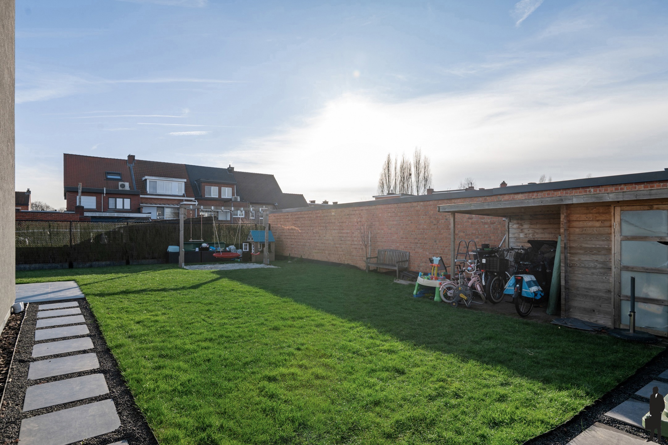 Welgelegen bouwgrond voor HOB met Z-georiënteerde tuin - foto 4