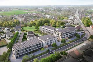 <strong>Indeling:</strong><br /><br />Appartement B27-205 is gelegen op de tweede verdieping van Blok B en omvat een privatieve inkomhal met ruimte voor vestiaire, een ruime woonkamer met open keuken, een terras, een nachthal, een gastentoilet, een badkamer, 2 slaapkamers en een berging met aansluitingen voor wasmachine en droogkast. <br /><br />Ondergrondse parking vanaf € 16.490,- excl. kosten<br />Kelderberging vanaf € 4.365,- excl. kosten<br /><br /><strong>Afwerking:</strong><br /><br />De afwerking zal gebeuren aan de hand van 3 unieke afwerkingsstijlen samengesteld door onze interieurarchitecten. Deze stijlen bieden u de vrijheid om uw woning of appartement naar wens te personaliseren.