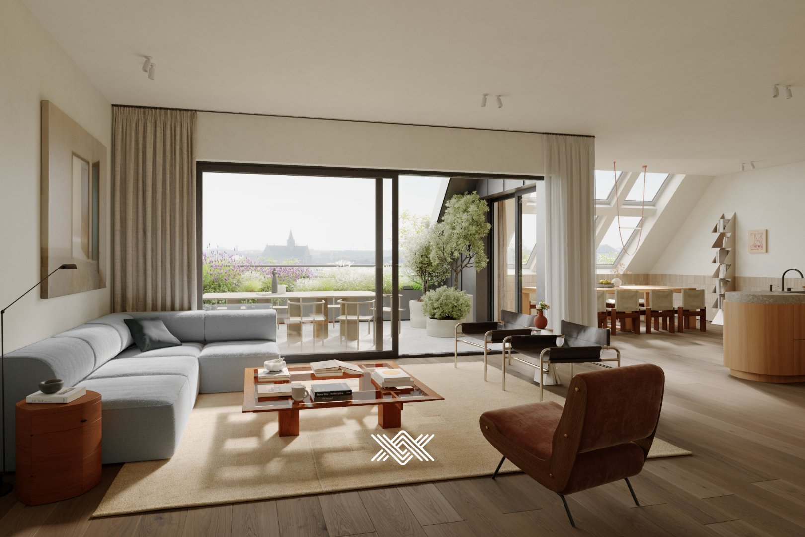 Penthouse met drie slaapkamers met zicht op de Gentse Skyline - foto 1