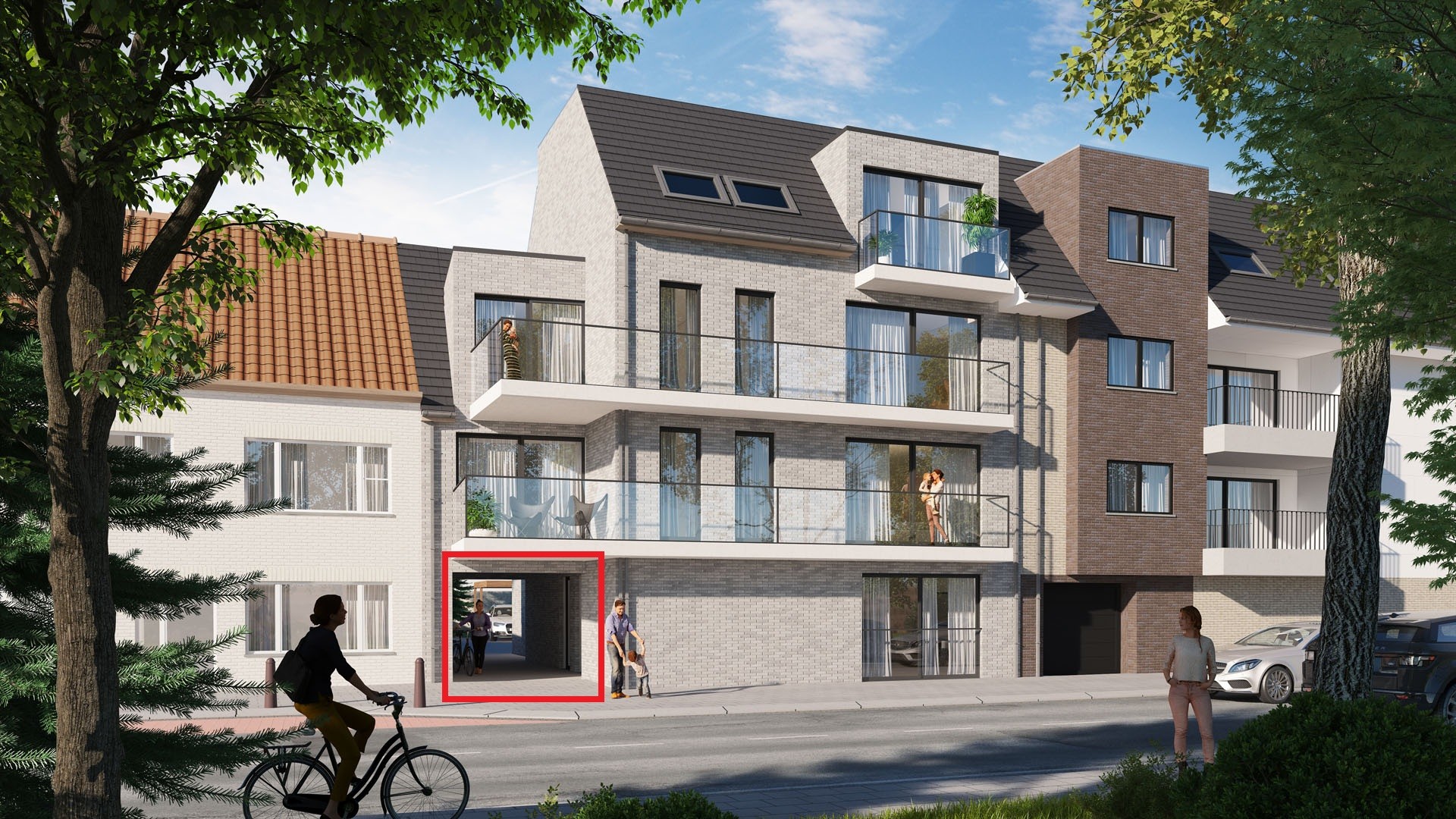 Overdekte carport parking te huur te Bredene Dorp. - photo 2