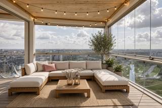 <strong>Uitzonderlijk hoekappartement op de 23ste verdieping met zicht over de skyline van Antwerpen. </strong>
<p>Op de 23ste verdieping van de iconische Zuiderzicht-toren aan de Léon Stynenstraat 70 biedt dit hoekappartement een zeldzaam panorama over de skyline van Antwerpen en de Schelde. In het groene Nieuw Zuid, woon je hoog, licht en rustig met de stad als decor.</p>
<p>Het appartement van 80 m² (EPC A) opent zich naar een groot hoekterras van 24 m². Als hoekwoning vangt het de hele dag zon. Grote glaspartijen laten het licht diep binnenstromen en verbinden woonkamer, keuken en terras tot één geheel. Het terras is geen extraatje, maar een volwaardige tweede leefruimte.</p>
<p>De indeling is helder en comfortabel: een lichtrijke leefruimte met open keuken, twee slaapkamers en één badkamer met inloopdouche en lavabomeubel. Alles is afgestemd op duurzaam, eigentijds wonen in een architecturaal sterk gebouw met lift en de levendigheid van het Zuid op wandelafstand.</p>
<p>Er is ook een mogelijkheid om de parkeerplaats bij aan te kopen aan 50.000 euro. Makkelijk en dicht bij de lift. <br /><br />Een uitzonderlijke woonst voor de snelle beslisser. <br /><br />Bijzonderheden: <br />- EPC A<br />- Elektriciteit conform <br />- Lage vaste kosten <br />- Asbestvrij <br />- Parking optioneel bij aan te kopen aan 50.000 euro <br /><br /></p>