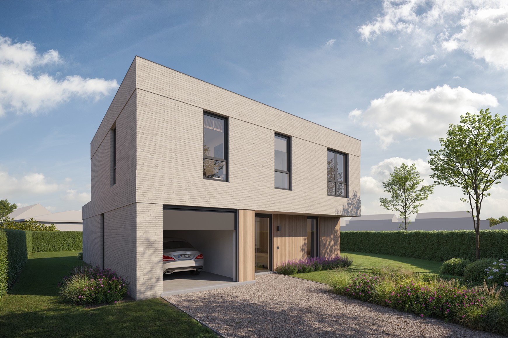 Strakke alleenstaande villa met aangelegde tuin in Lochristi - foto 1