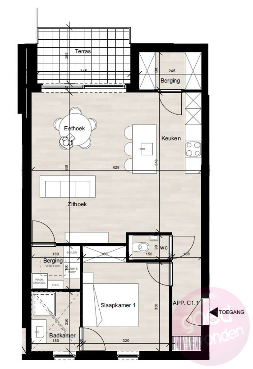 Apartment for sale in Tongeren with 1 bedroom - photo 2