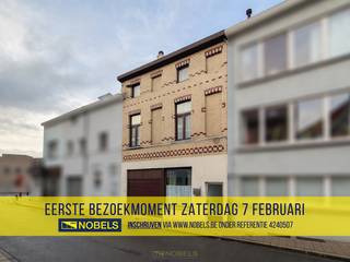 1ste bezoekdag zaterdag 7 februari! Inschrijven kan via www.nobels.be onder referentienummer 4240507.TE RENOVEREN STADSWONING met RUIME INPANDIGE...