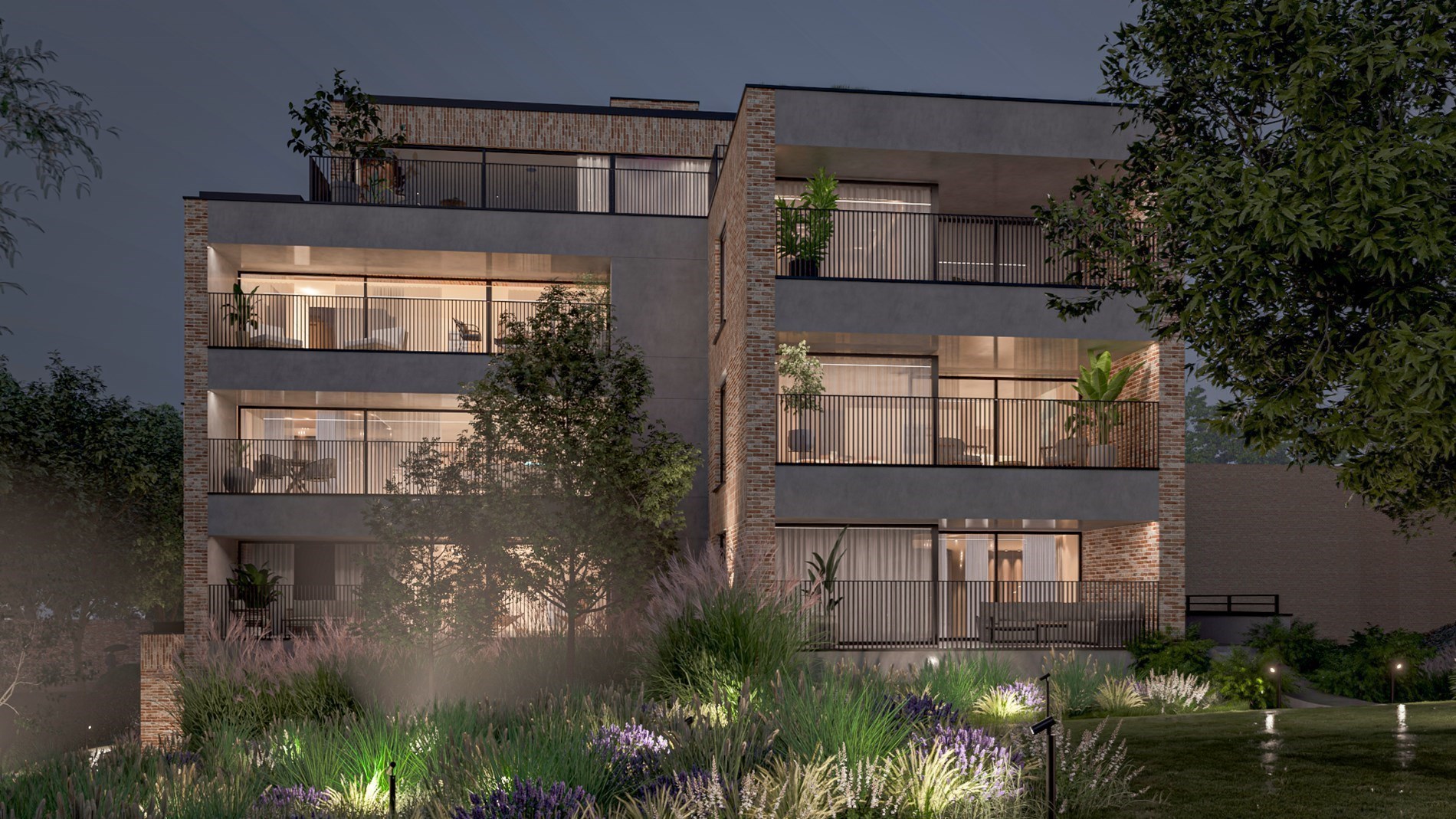 Nieuwbouwappartement in res. De Motte met 2 slaapkamers en ruim terras uitgevend op de binnentuin, vlakbij het centrum van Hoeselt - foto 5