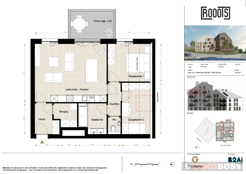 Appartement met 2 slaapkamers - foto 4