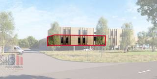 Nieuwbouw kantoorruimte van 301 m² te huur deel uitmakend van het gloednieuwe bedrijvenpark "BAZUIN". De kantoorruimte wordt semi-casco opgeleverd...