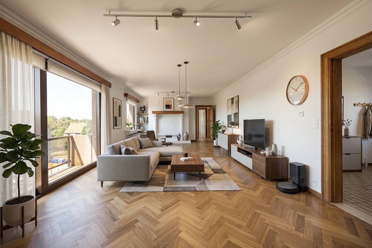 Ruim en lichtrijk appartement met 3 slaapkamers, privé garage en fietsenberging in Brasschaat - recent gerenoveerd met alle comfort. - foto 4
