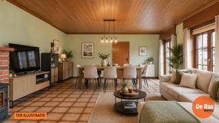 LOKEREN - Te renoveren woning met 2 slpks, garage en tuin<br /><br />Bent u op zoek naar een woning met potentieel die u volledig naar eigen smaak kan renoveren? Dan is deze praktische woning, zeker een bezoek waard!<br /><br />Deze woning beschikt op het gelijkvloers over een inkomhal met gastentoilet, een ruime leefruimte met haard en een ingerichte keuken. Verder vindt u een badkamer en twee volwaardige slaapkamers.<br /><br />Daarnaast is er een inpandige garage, wat zorgt voor extra comfort en bergruimte. Buiten geniet u van een aangenaam tuintje.<br /><br />De woning is vandaag perfect bewoonbaar, maar dient gerenoveerd te worden om te voldoen aan de huidige normen. Dit biedt u de ideale kans om de woning volledig naar eigen wensen en energie-eisen te moderniseren.<br /><br />Momenteel is de woning verhuurd, de huurder wenst te blijven indien mogelijk wat de woning ook ideaal maakt als investering, uiteraard kan het huurcontract opgezegd worden voor eigen bewoning.<br /><br />Centrale ligging met een vlotte bereikbaarheid.<br /><br />Voor meer informatie of een bezoek, kan u ons steeds contacteren: 053/60.65.66