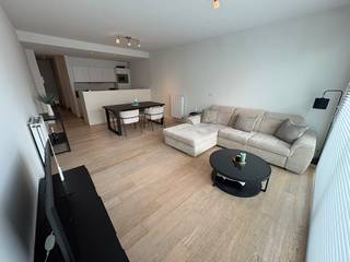 RUIM TWEE SLAAPKAMER APPARTEMENT MET TERRAS<br /><br />Zeer Ruim appartement op de eerste verdieping met twee slaapkamers en twee terrassen met zicht over het Theaterplein op wandelafstand van de gezellige Graanmarkt, winkels, restaurants, openbaar vervoer. <br /><br />Indeling:<br />Het appartement bestaat uit een inkomhal die uitkomt op de ruime leefruimte met open keuken, deze keuken is voorzien van een vaatwasser, een micro, een ijskast met vriesvak, inductiekookplaat, een dampkap en een wasbak. Deze leefruimte geeft uit op een mooi terras met zicht op het Theaterplein. Verder zijn er twee slaapkamers die een badkamer delen, deze badkamer is voorzien van zowel een bad als douche en dubbele lavabo. Ook is er een apart toilet en een technische ruimte waar aansluitingen zijn voor de wasmachine en droogkast.<br /><br />De nutsvoorziening van water, gas en elektriciteit zijn individueel.<br />Algemene maandelijkse onkosten bedragen € 65 per maand.<br />Extra berging op verdieping -1.<br />Mogelijkheid om zowel op firma als privé te huren.<br /><br />BESCHIKBAAR VANAF 01 JANUARI 2027.