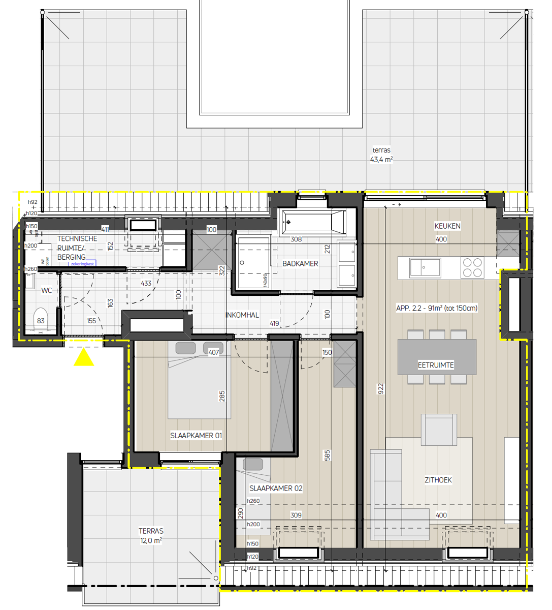 Appartement à vendre à Rijkevorsel avec 2 chambres - photo 2