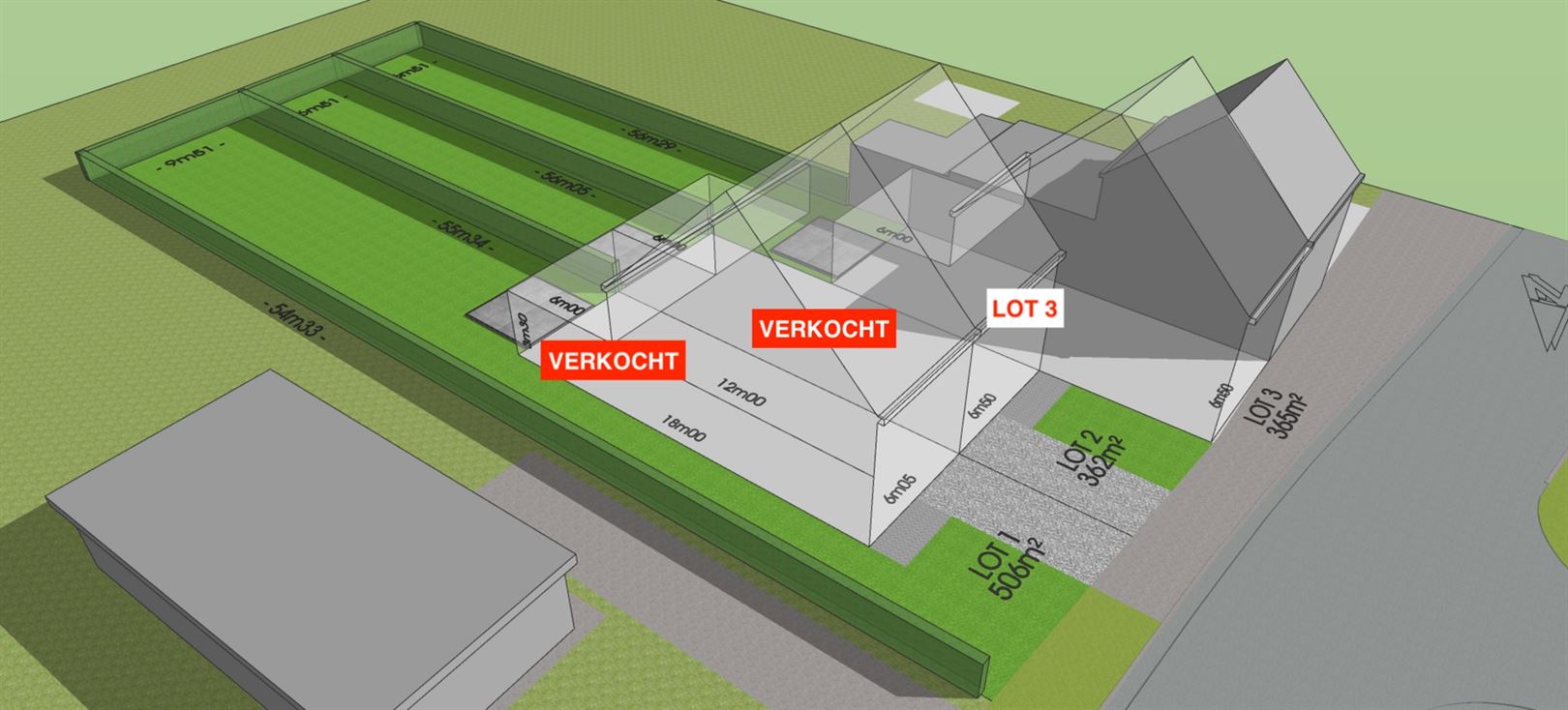 Bouwgrond voor gesloten bebouwing (lot 3) te Baasrode bij Dendermonde. - foto 2