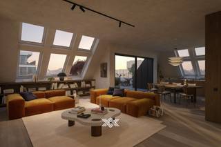 Deze penthouse van 163 m² beschikt over een lichtrijke woonruimte met zuid georiënteerd terras van liefst 20 m² met uitzicht op de Gentse Skyline en nieuwe parktuin. De inkomhal biedt plaats voor een vestiairekast en het gastentoilet. De leefruimte is voorzien van een open keuken met een kookeiland en annex berging. Via de nachthal heeft u toegang tot de wasplaats, een toilet en badkamer. Van de drie ruime slaapkamers is er één met een en-suite badkamer. <br /><br />Met +7.700 m² nieuw parkgebied biedt O’Vert een thuis voor jong en oud met een gevarieerd aanbod van appartementen.<br /><br />Dankzij de nieuwe Verapazbrug werd de stadsring R40 verlegd via de Afrikalaan. Dok Noord kreeg hierdoor een autoluwe kade met éénrichtingsverkeer, een tram en heel veel bijkomend groen. <br /><br />O'Vert krijgt een aansluiting op het Gentse warmtenet, fotovoltaïsche panelen en geavanceerde ventilatiesystemen. Ondergrondse parkeervoorzieningen bieden een droge en veilige toegang tot uw nieuwe thuis temidden het groen. De combinatie van een topligging, hoogwaardige architectuur en duurzame technieken maakt O'Vert bijzonder aantrekkelijk voor zowel eigenaars-bewoners als investeerders.<br /><br />Verlaagd BTW-tarief van 6% mogelijk op de volledige constructiewaarde.<br /><br />Het volledige aanbod van O'Vert vind je bij Landbergh, steeds welkom voor een vrijblijvende toelichting via jef@landbergh.be of 09 225 25 24.