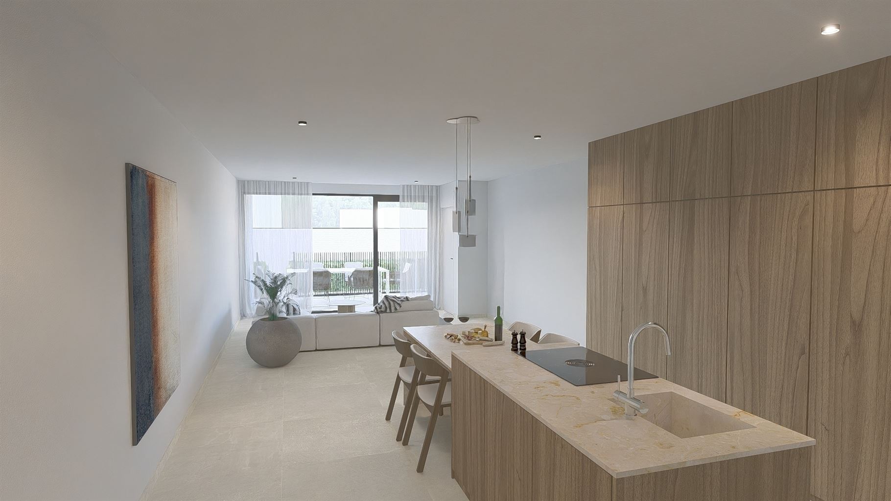 Gelijkvloers 1-slaapkamerappartement met terras, uitzonderlijke tuin (65 m²) en ondergrondse parkeerplaats in hartje Maaseik.  - foto 2