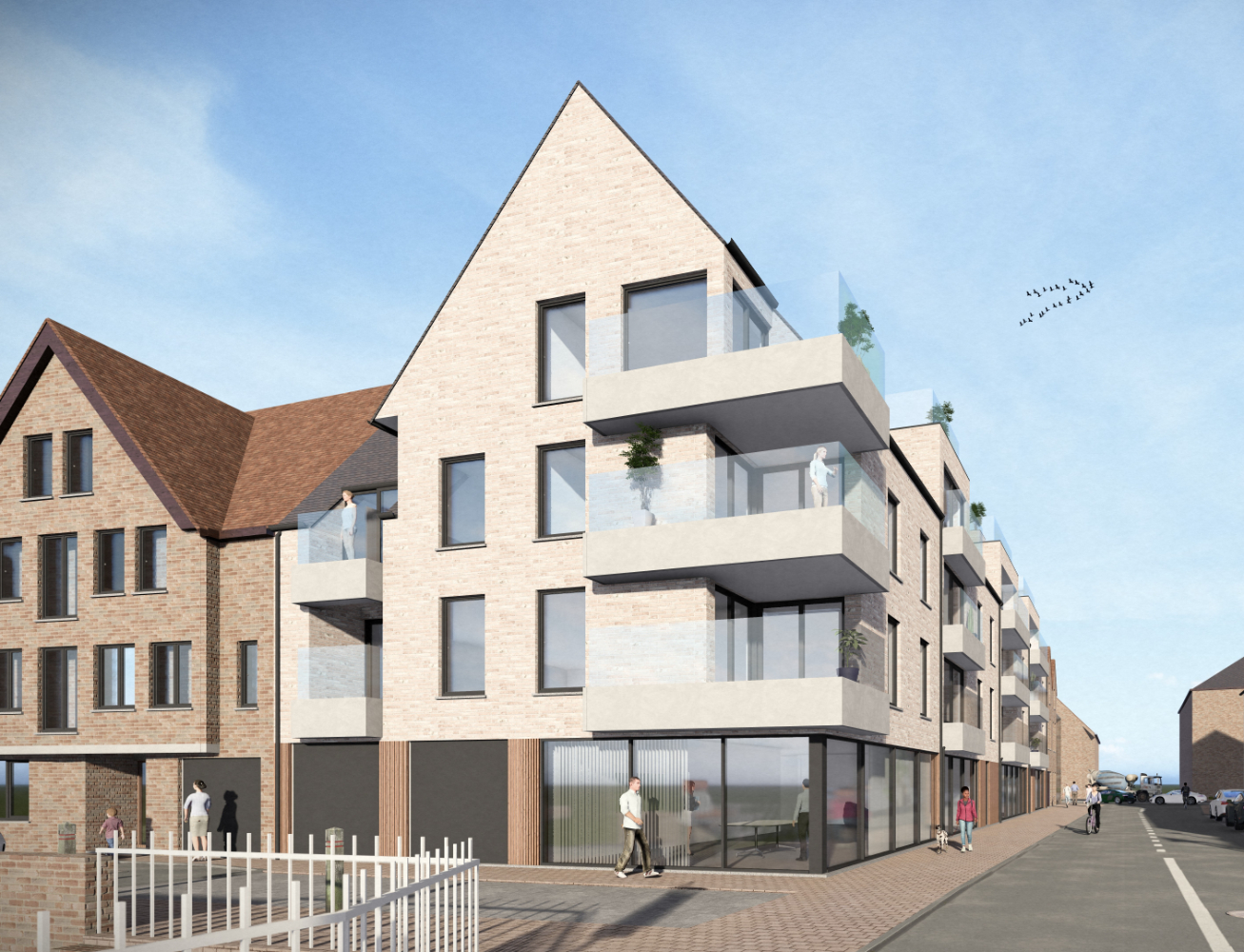 VEURNE: Nieuwbouwresidentie THE BRIDGE op enkele stappen van het bruisende centrum van Veurne, 17 appartementen met 2 of 3 slpks, op topligging! - photo 4