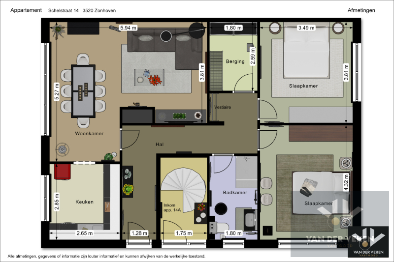 Te renoveren, ruim, centraal en toch rustig gelegen glvl 2-slpkapp met ruim terras nabij centrum Halveweg Zonhoven - foto 3