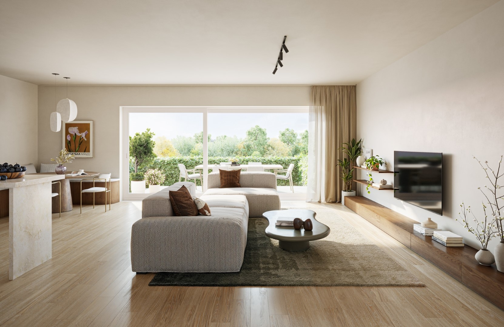 Gelijkvloers 2slpk-appartement met tuin - foto 1