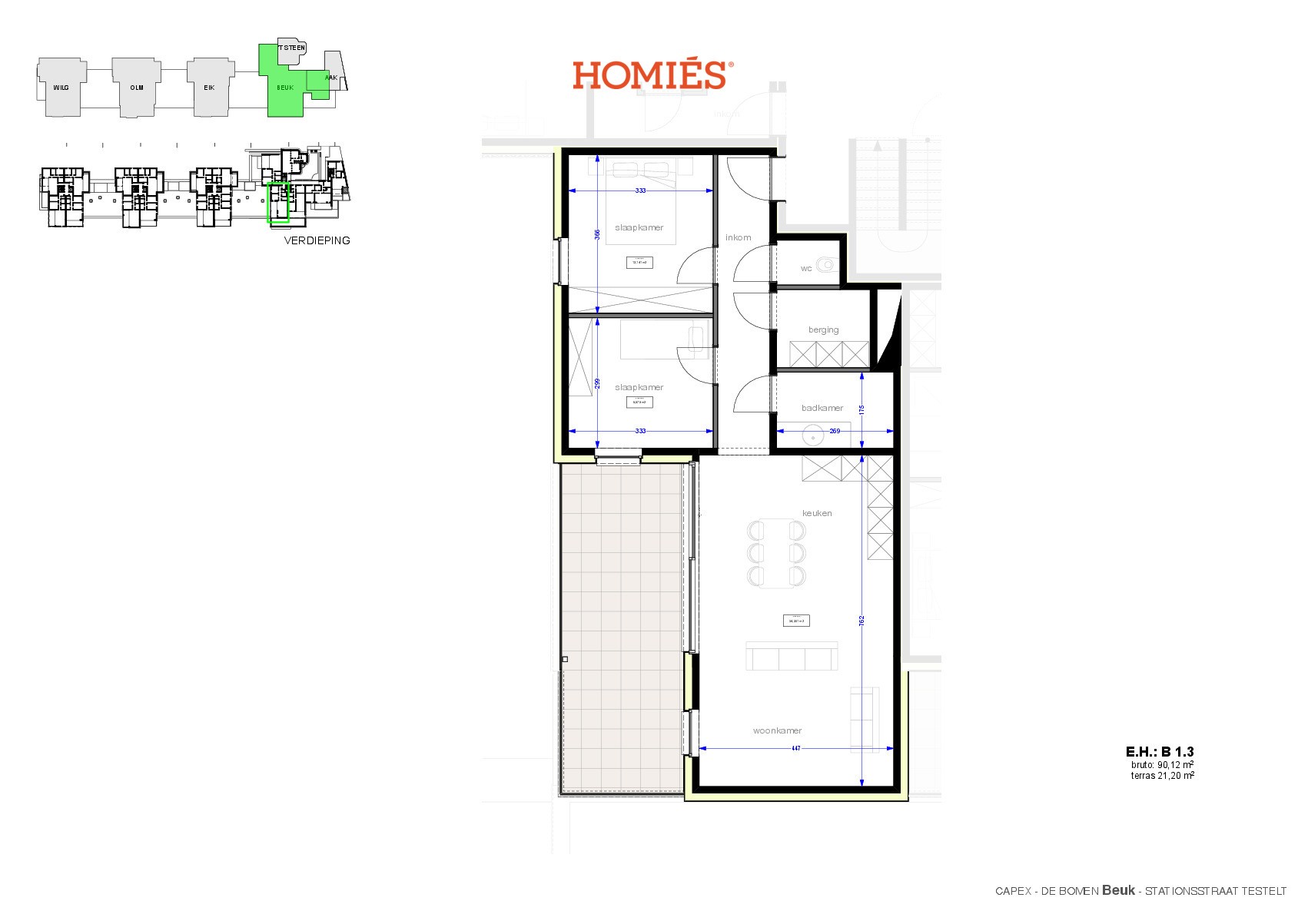 Prachtig appartement met 2 slaapkamers en terras - foto 2