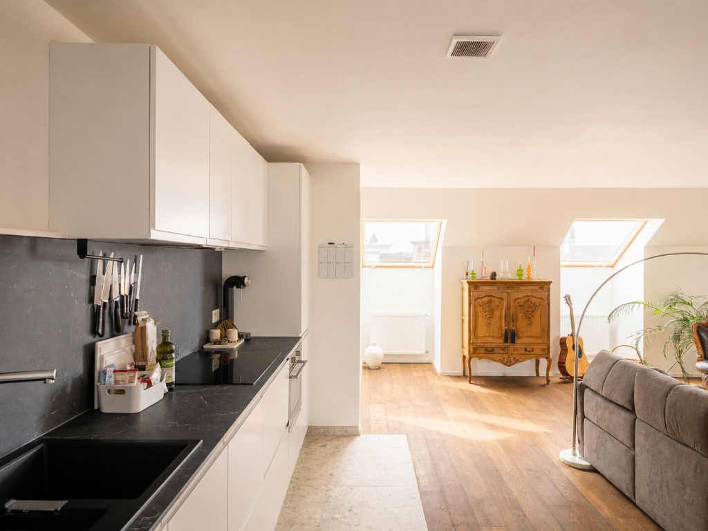 Stijlvol duplex appartement met 2 slaapkamers en terras, centraal gelegen in het bruisende centrum nabij alle belangrijkste straten en pleinen van Gent. - foto 5
