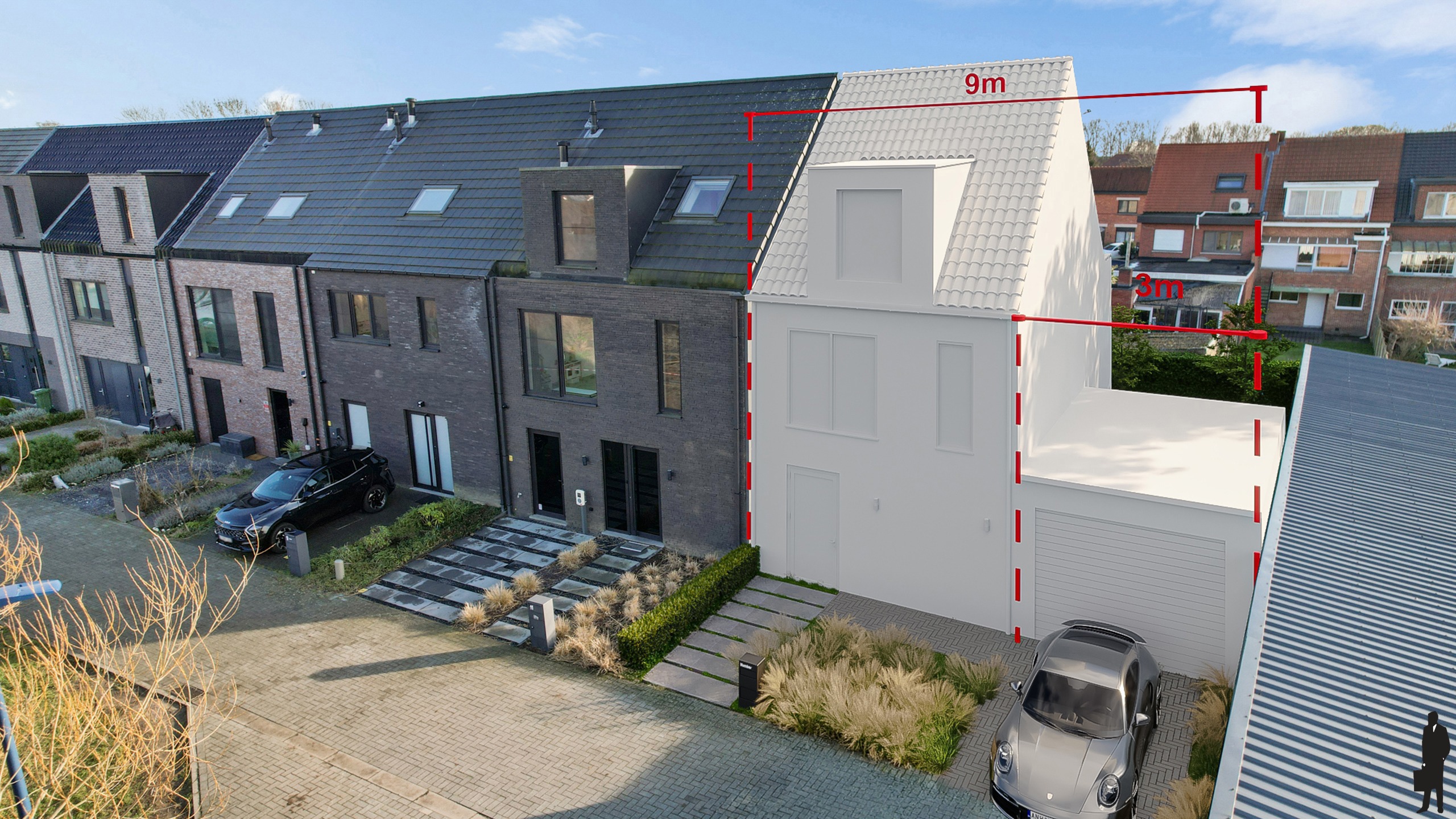 Welgelegen bouwgrond voor HOB met Z-georiënteerde tuin - foto 1
