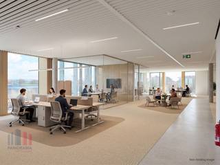Magnifiquement situés, des bureaux nouvellement construits avec une surface de 437 m² à louer à seulement 250 m ( !!) de la sortie E40...