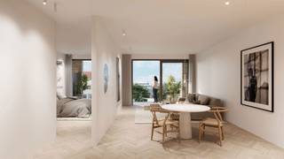 <span><strong>SINT-JANS-MOLENBEEK</strong></span> : 1-slpk appartement met ruim terras (15m²) en zicht op het kanaal. Zijn geen klassiekers. Dankzij de slimme indeling, grote ramen en een volledig doorzichtwordt een ruim gevoel gegeven aan het appartement. Future Proof gebouwd. Individuele warmtepomp, vloerverwarming en zonnepanelen om EPC A te garanderen. Kelder € 5.000. Parking optioneel. Registratierechten en btw op de constructies. TREVI : 02.340.24.73 - new@trevi.be