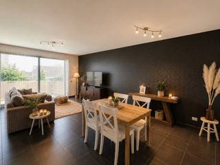 omvattende een inkomhal met vestiaire en apart toilet, ruime living, modern ingerichte open keuken, nachthal, moderne badkamer, 2 slaapkamers, berging, mooi terras met groen uitzicht en garage<br /><br />HP appartement = 695 €/maand<br />HP garage (verplicht bij te huren) = 50 €/maand<br />voorschot HL = 50 €/maand (incl. individueel waterverbruik)