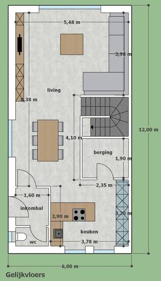 Moderne, nieuw op te richten half-open bebouwing in Bornem op een perceel van 1368m² bestaande uit: inkomhal, apart toilet, open volledig geïnstalleerde keuken, berging en lichtrijke woonkamer met zicht op de Zuid-Oost georiënteerde tuin. 1ste V: nachthal, berging/wasplaats, badkamer voorzien van een ruime inloopdouche, master bedroom met aansluitend een dressing en 2 slaapkamers. Als koper heeft u de mogelijkheid tot inspraak in de indeling en in de materiaalkeuze. De woning wordt gebouwd volgens de geldende EPB-normen (E-peil 30) met een ventilatiesysteem C+, centrale verwarming op aardgas en zonnepanelen. Er wordt gewerkt volgens de regels van de kunst met kwalitatieve materialen. De woning kan eventueel ook als ruwbouw winddicht worden aangekocht. Prijs exclusief registratierechten, BTW en notariskosten. In de tuin kan men in alle rust genieten van de mooie groene omgeving. Voor meer info of het lastenboek bel gerust het nummer: 03/435.74.80 Gvg/WgLk/Gmo/Gvkr/Vv. P-score: B - G-score: onbekend