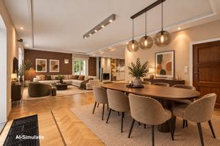 <p><strong>Ben je op zoek naar een uitzonderlijk ruime villa met 4 slaapkamers, een garage, zwembad en uitgebreide wellness in Erembodegem? Zo gevonden!</strong></p>
<p>Deze statige villa combineert een indrukwekkende bewoonbare oppervlakte van ca. 396 m² met een royaal perceel van ca. 1.297 m². Dankzij de ligging in Erembodegem geniet je bovendien van een goede verbinding met de autostrade, belangrijke invalswegen, het openbaar vervoer en de omliggende voorzieningen. De woning beschikt over zonnepanelen, een waterverzachter, een alarmsysteem en diverse andere voorzieningen. De woning heeft momenteel een EPC-label D en wordt verwarmd op stookolie. De combinatie van ruimte, comfort en tal van ontspanningsmogelijkheden maakt deze woning bijzonder geschikt voor wie op zoek is naar een eigendom met net dat tikkeltje meer.</p>
<p>Op het gelijkvloers komen we binnen via de ruime inkomhal, die toegang geeft tot het afzonderlijk toilet en de leefruimte. De woonkamer sluit aan op de ruime eetkamer. Verder is er een volledig uitgeruste keuken, een praktische berging en een ruime garage met tal van voorzieningen. Op de eerste verdieping bevinden zich drie slaapkamers, met oppervlaktes van ca. 21 m², 20 m² en 17 m². Alle slaapkamers zijn voorzien van ingemaakte kasten, waarvan één met volwaardige dressing. Verder beschikt de verdieping over een nachthal en meerdere sanitaire voorzieningen met jacuzzi, douches, ligbad en toilet. Daarnaast is er een ruime zolderruimte van ca. 41 m², die flexibel kan worden ingericht als hobbyruimte, bureau, speelruimte, fitnessruimte of eventueel extra slaapkamer.</p>
<p>Een echte blikvanger is het achterliggende wellnesscomplex van ca. 60 m², waar ontspanning centraal staat. De ruimte omvat onder meer een sauna, infraroodruimte, hammam/douche, aparte douche en toilet, massageruimte, lavabo, minibar en relaxruimte. Ook buiten is het heerlijk vertoeven dankzij de jacuzzi en het verwarmde zwembad.</p>
<p>De woning beschikt daarnaast over een aangename tuin van ca. 405 m², aangelegd met een terras en een ruime veranda van ca. 31 m². De aanwezigheid van vier private buitenstaanplaatsen zorgt bovendien voor extra parkeergelegenheid.<br /><br />Benieuwd naar deze unieke eigendom? Neem vandaag nog contact met ons op en plan uw bezoek!</p>