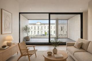 Op zoek naar een volledig afgewerkte hoogwaardige nieuwbouwwoning aan 6 % BTW*. Dan is dit een mooie opportuniteit <br /><br />Deze woning met een bewoonbaar opp. maar liefst 280 m2, in high-end architectuur zal voorzien worden van een eigen lift (rolstoeltoegankelijk) van het gelijkvloers tot op de derde verdieping. <br /><br />Op het gelijkvloers: de inkomhal (+ toilet), aan de straatzijde een lichtrijke ruimte, ideaal voor wie op zoek is naar een bureel of praktijkruimte voor vrij beroep, een (ingerichte) badkamer, berging en extra (slaap)kamer. Door de polyvalente inrichting biedt deze verdieping een opportuniteit voor wie o.a. gelijkvloers (rolstoeltoegankelijke) (groeps-)praktijkruimte, kantoorruimte..... zoekt.<br /><br />Op de 1e verdieping een open keuken + woonruimte van waaruit u toegang heeft tot het ruime terras <br />De twee verdieping omvat een zithoek , ruime slaapkamer, badkamer en afzonderlijk toilet. <br />Vanop de 3e verdieping heeft U vanuit de lichtrijke slaapkamer met dressing, douchekamer, .... toegang tot het terras. <br /><br />Aanpassingen in de indeling zijn nog mogelijk.<br />Vermelde prijs is afgewerkt volgens lastenboek, maar mogelijkheid om eigen materiaalkeuze nog te bepalen.<br />Dit met hoogwaardige en stijlvolle afwerking, detailfoto's hiervan zijn beschikbaar.<br /><br />Bezoek aan naastgelegen afgewerkte woning in dezelfde stijl en materiaalkeuze is mogelijk op aanvraag. <br /><br />Interesse in een bezoek of graag bijkomende info? <br />Contacteer Pieter Cardoen op 0475 361252. <br /><br />*Contacteer ons i.v.m. de voorwaarden.