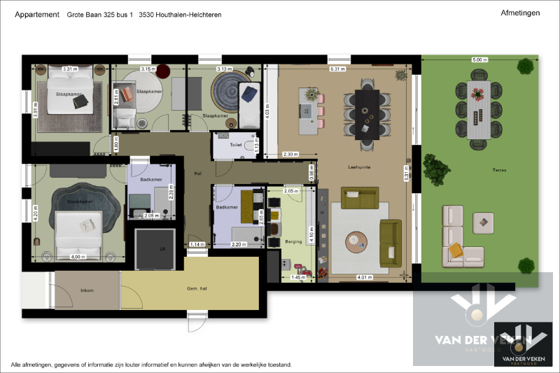 Ruim gelijkvloers nieuwbouwappartement met 4 slaapkamers en 2 badkamers, ruim terras en een mooie tuin op een goed bereikbare locatie! - foto 4